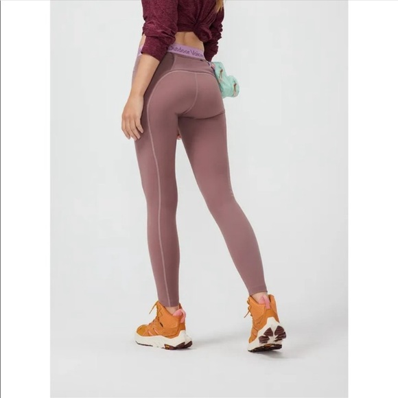 Outdoor Voices Pants - Outdoor Voices 7/8 Leggings ‘Snacks’ in Mauve